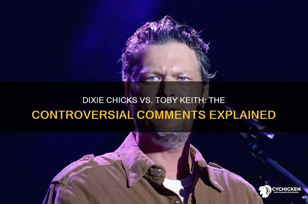 what did dixie chicks say about toby keith