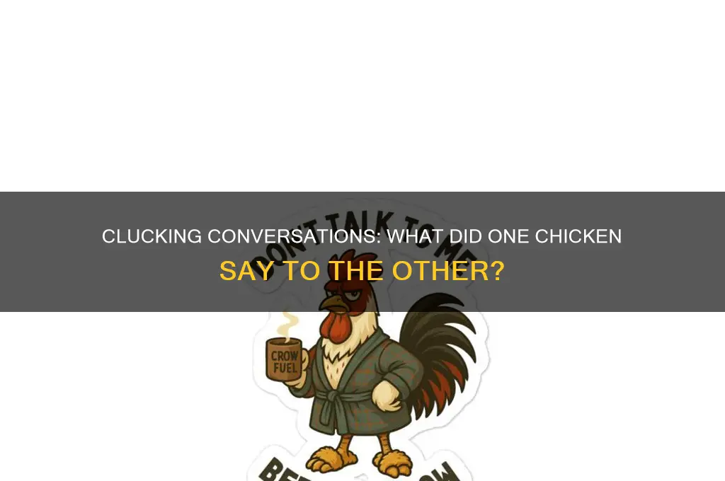 what did one chicken say to the other