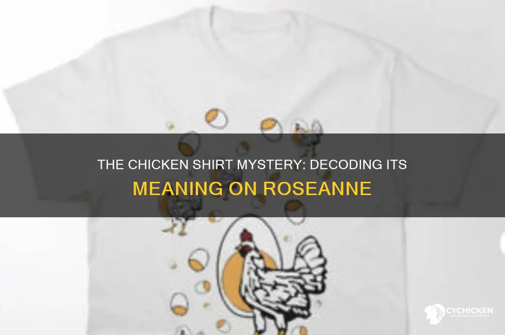 what did the chicken shirt on roseanne mean
