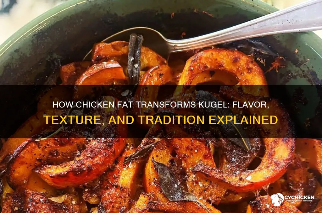 what dies chicken fat do to kugel