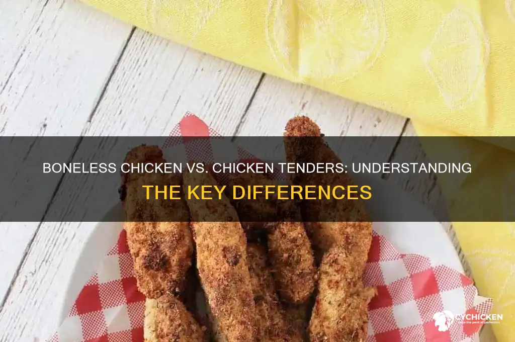 what difference between boneless chicken and chicken tender