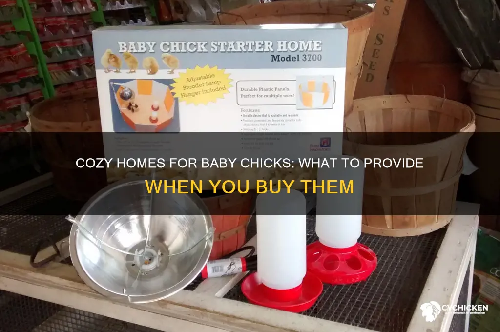 what do baby chicks live in when you buy them