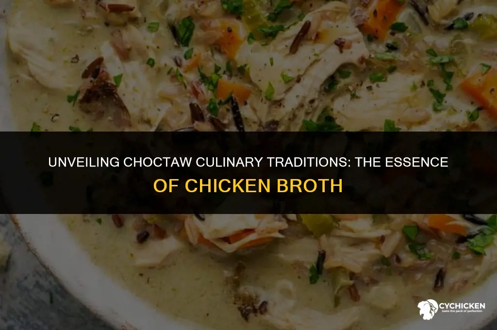 what do choctaws call the broth after boiling chicken