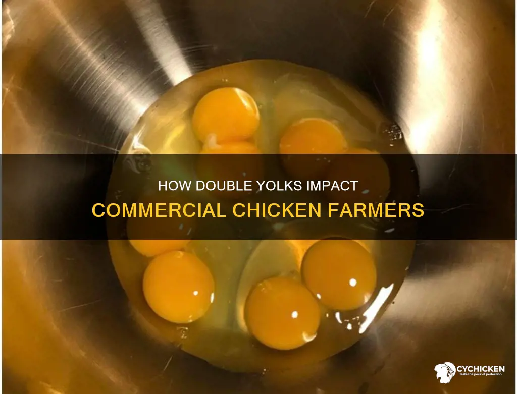 what do commercial chicken farmers do with double yolks