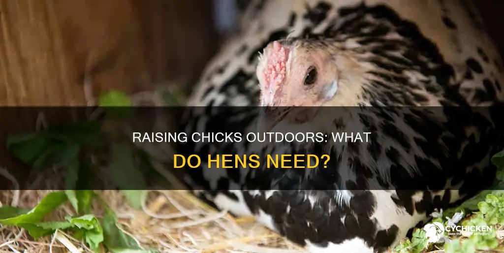 what do hens need to raise their chicks outside