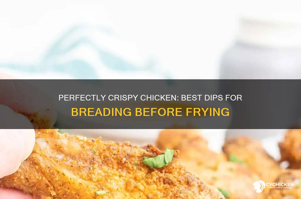 what do i dip chicken in before breading