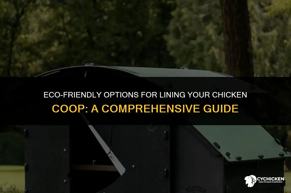 what do i line my chicken coop with