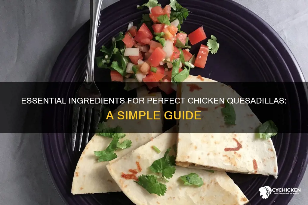 what do i need for chicken quesadillas