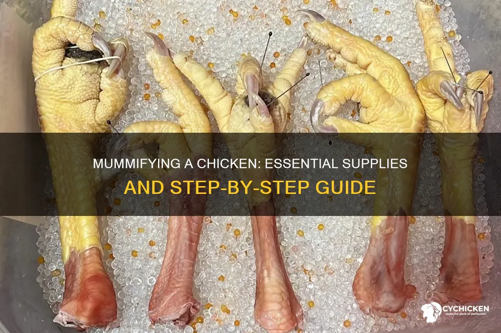 what do i need to mummify a chicken