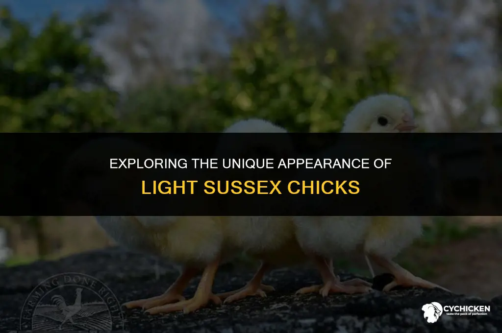what do light sussex chicks look like