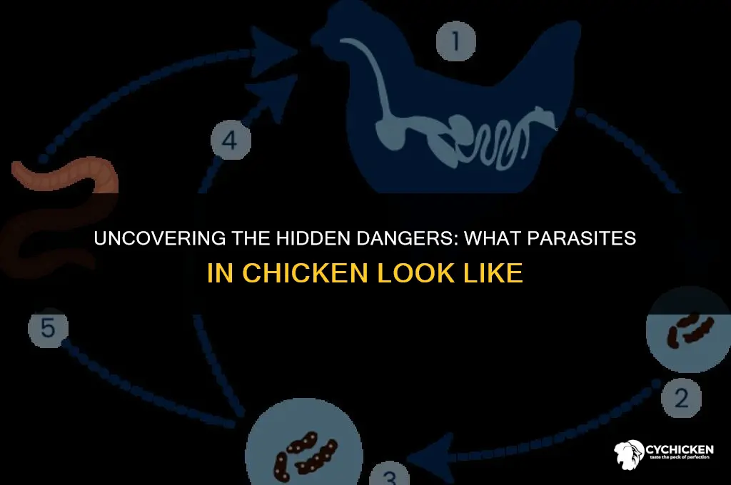 what do parasites in chicken look like