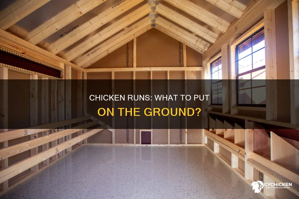 what do people put on the ground in chicken runs