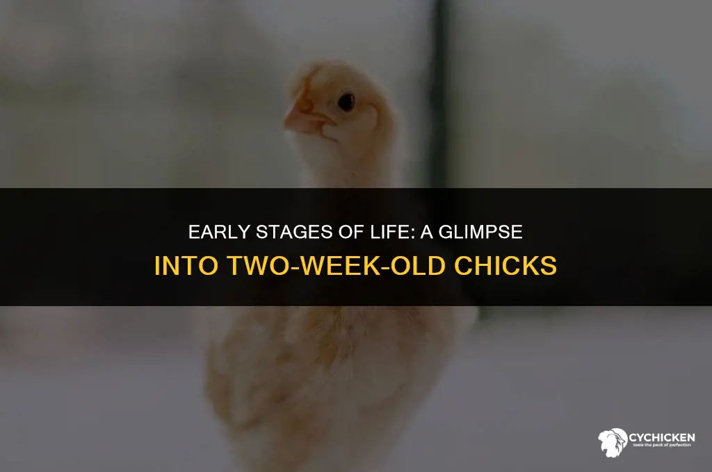 what do two week old chicks look like