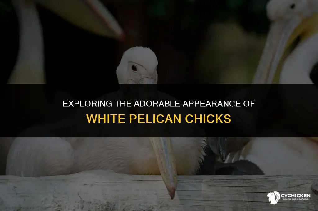 what do white pelican chicks look like