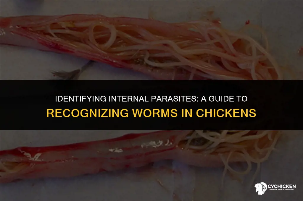 what do worms in chicken look like