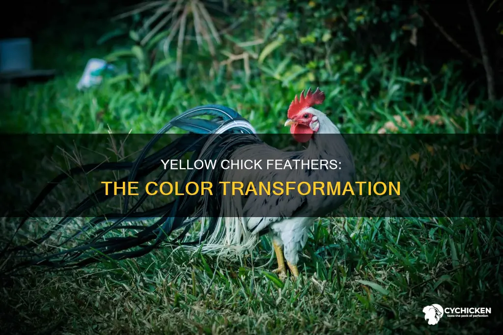 what do yellow chick feathers turn into when mature