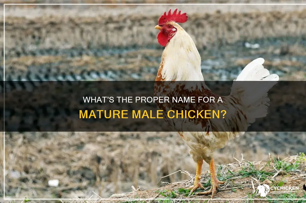 what do you call a mature male chicken