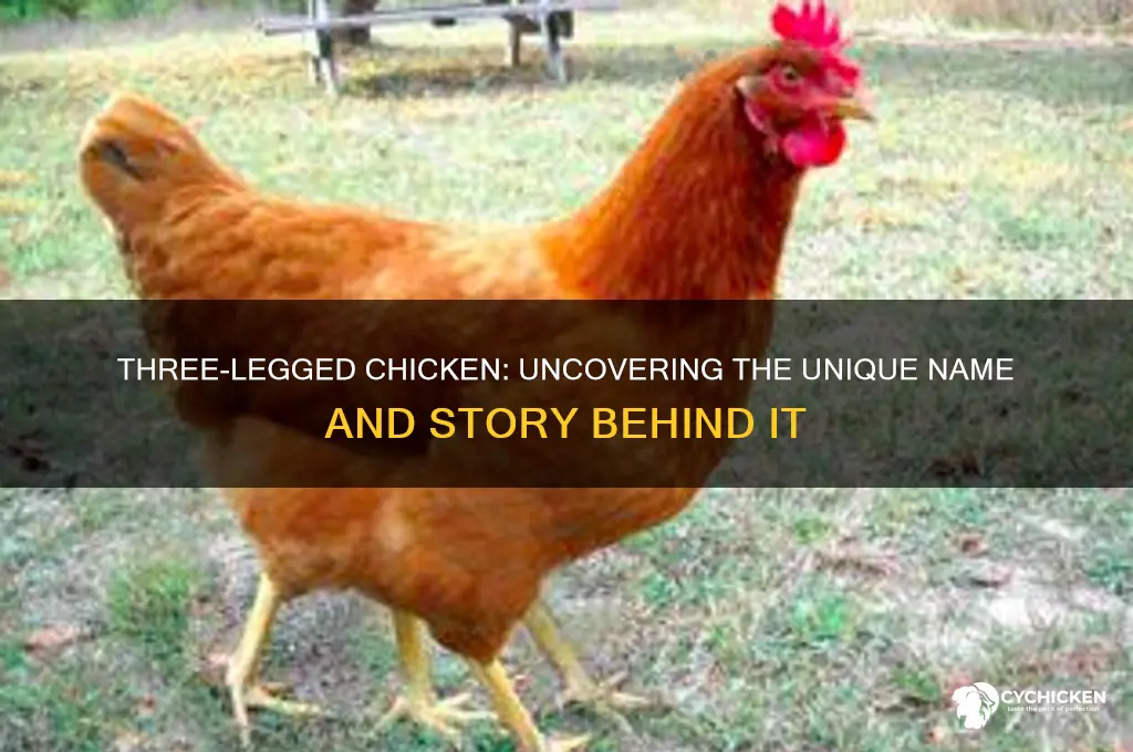 what do you call a three legged chicken