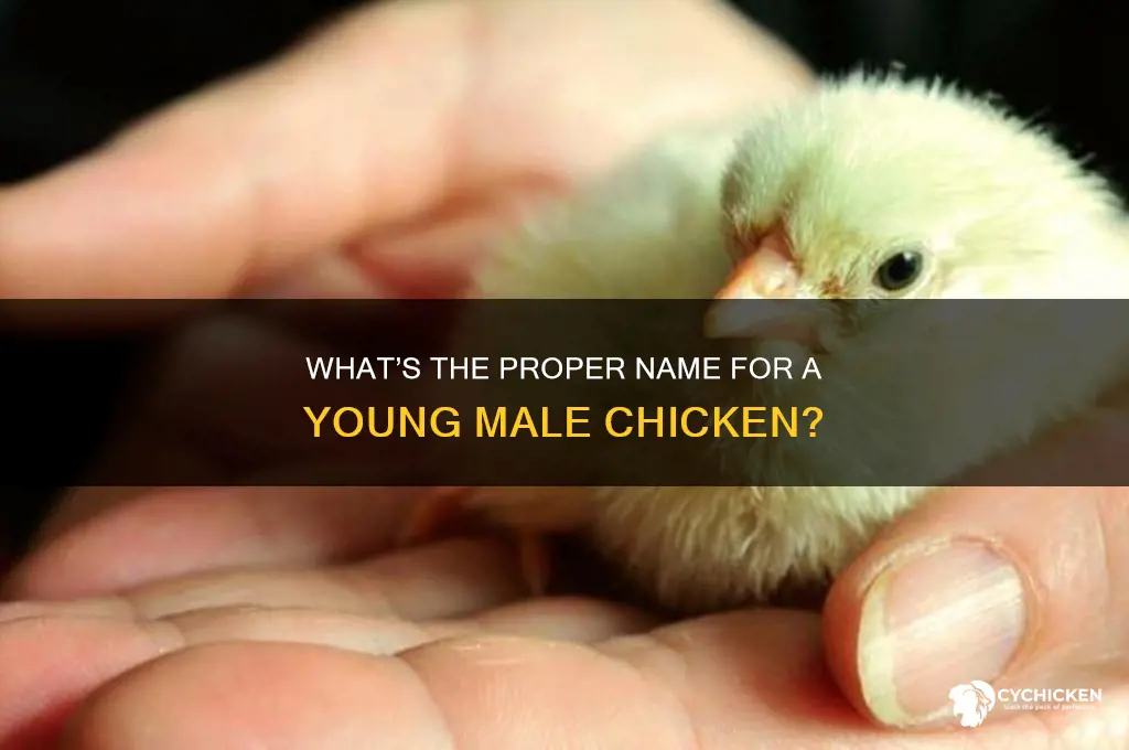 what do you call a young male chicken