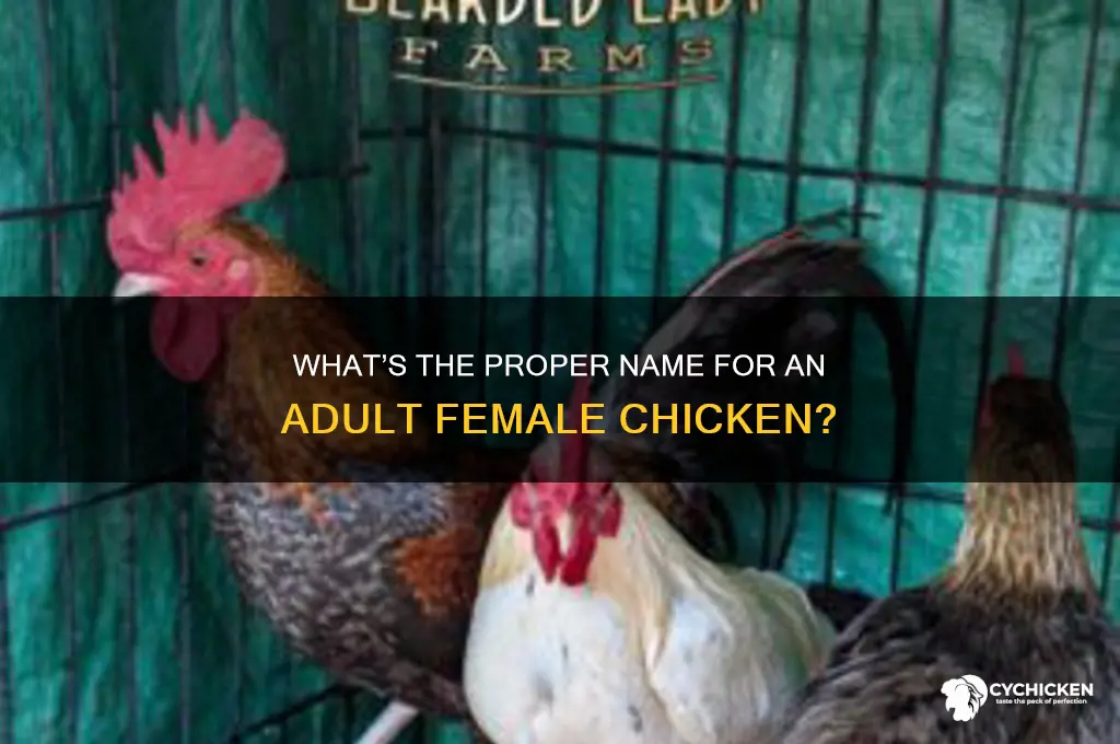 what do you call an adult female chicken