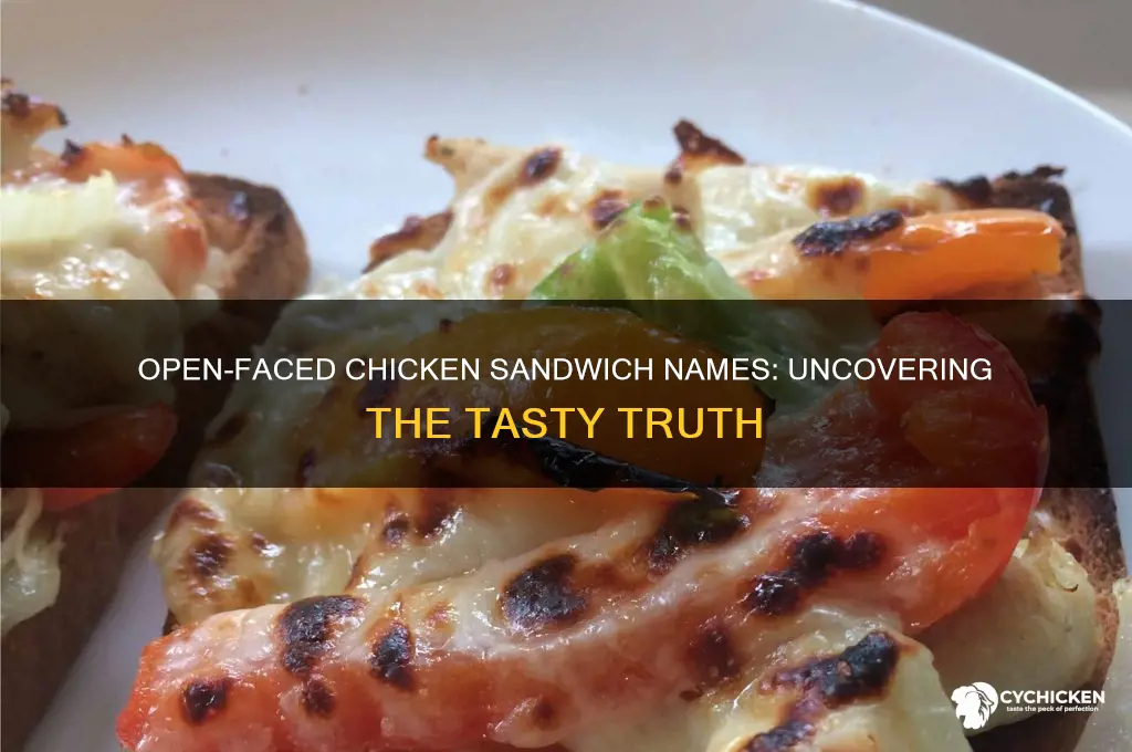 what do you call an open faced chicken sandwich