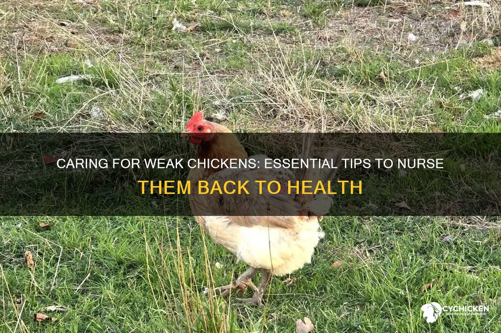 what do you do for a weak chicken