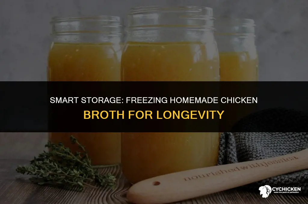 what do you freeze homemade chicken broth in