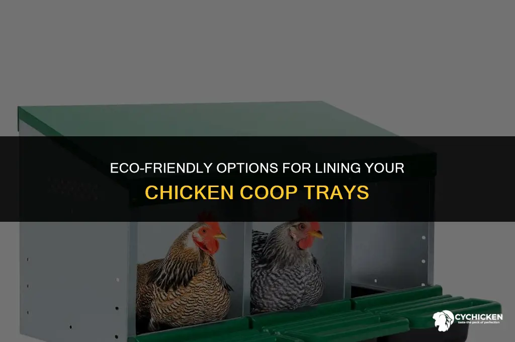 what do you line the chicken coop tray