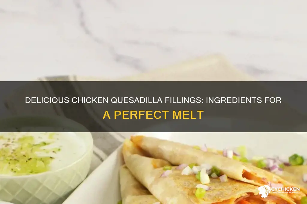 what do you put in a chicken quesadilla