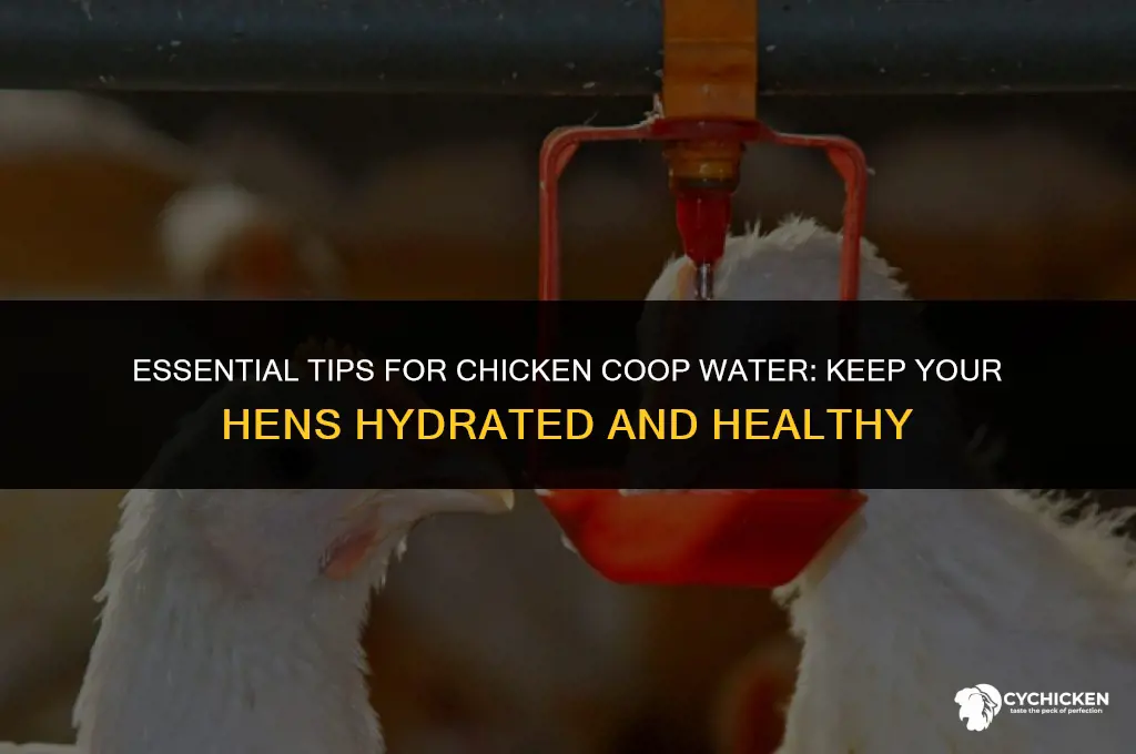 what do you put in chicken coop water