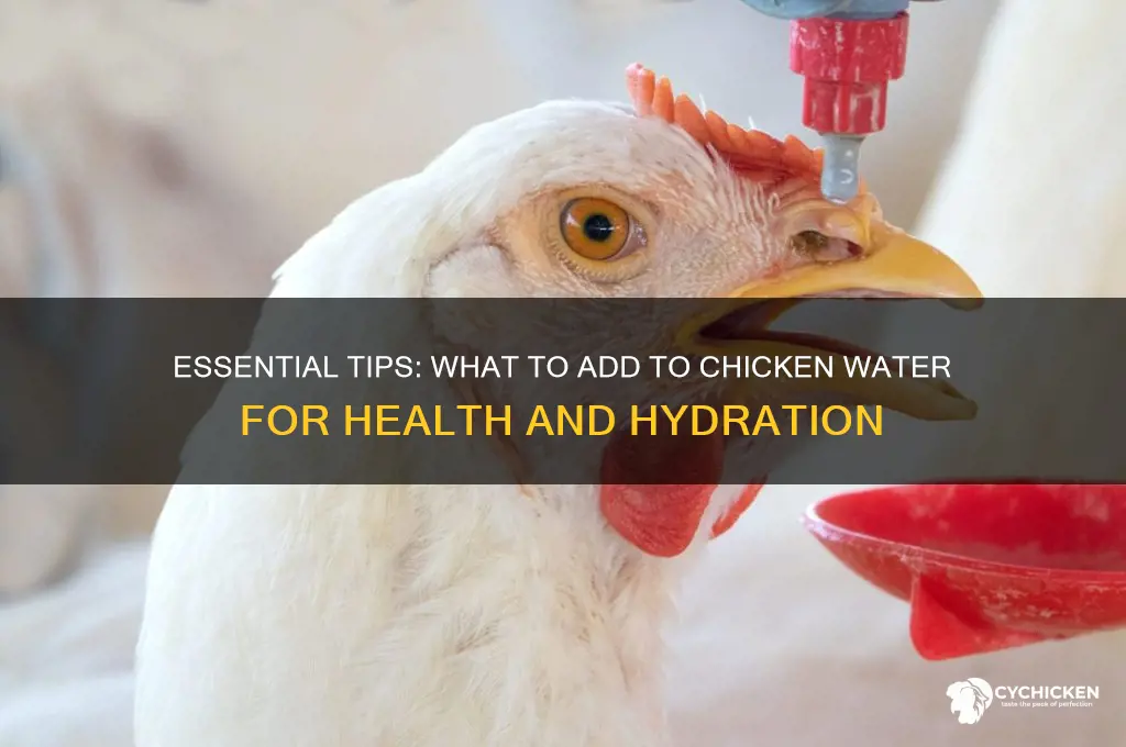 what do you put in chicken s water
