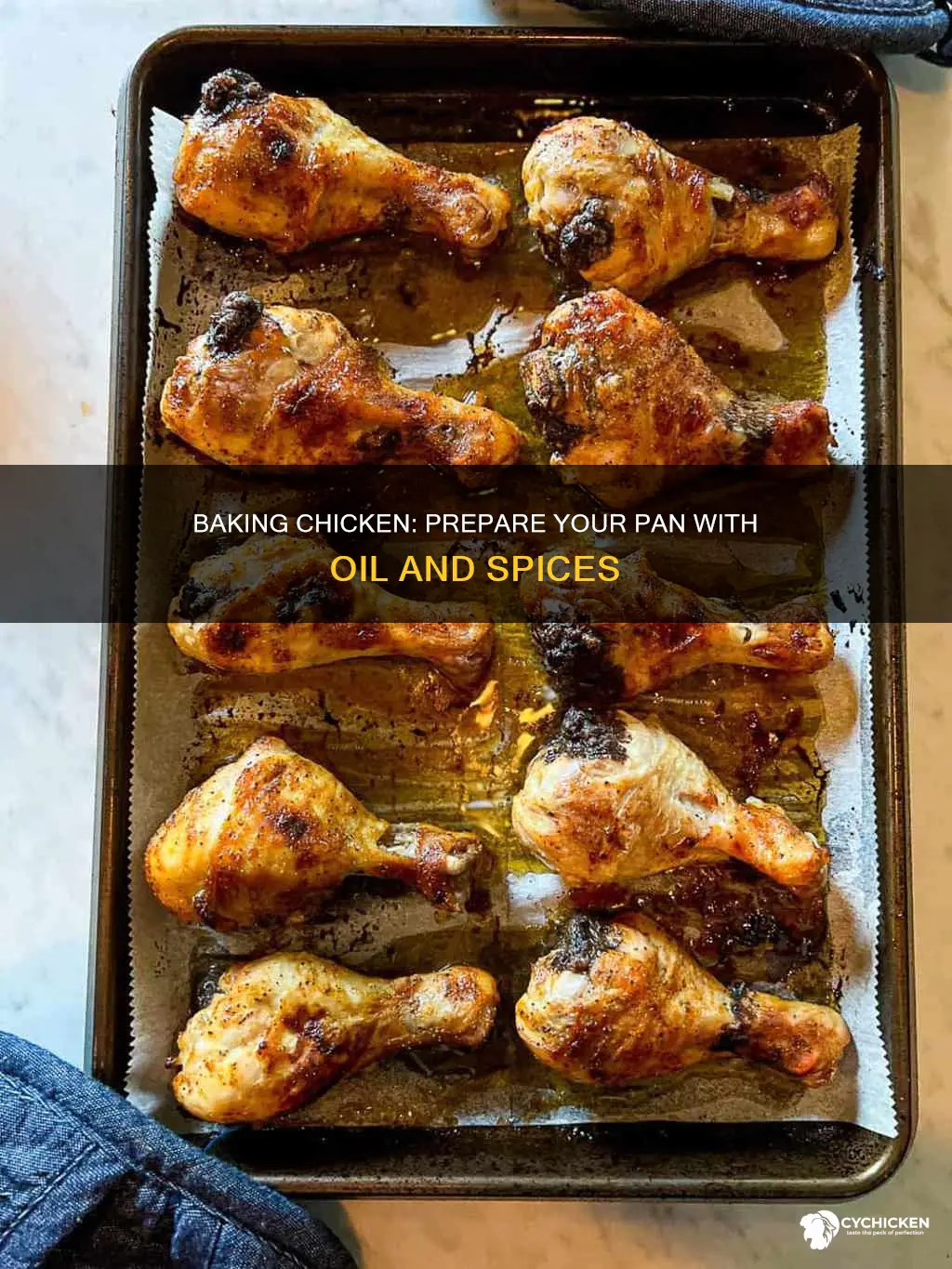 what do you put in pan for baking chicken