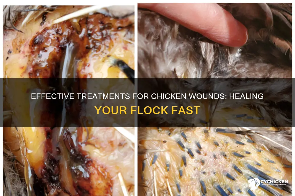 what do you put on a chicken wound