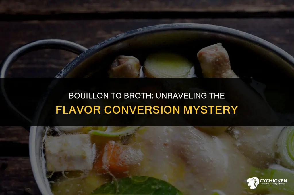 what does 1 teaspoon chicken bouillon equal in chicken broth