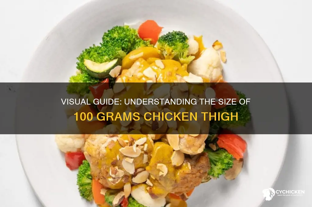 what does 100 grams of chicken thigh look like