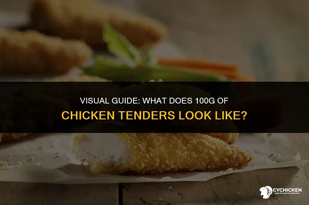 what does 100g of chicken tenders look like