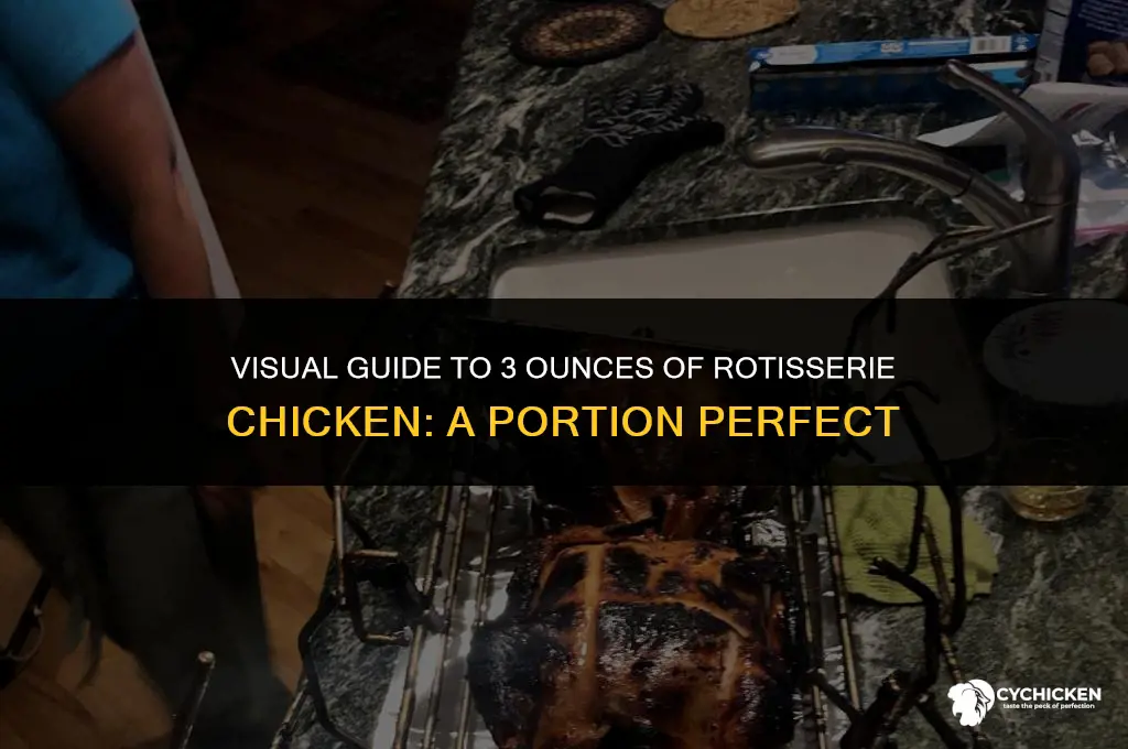 what does 3 ounces of rotisserie chicken look like
