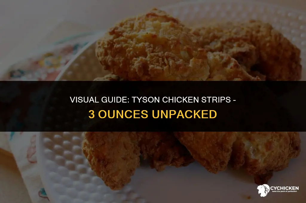 what does 3 oz of tyson chicken strips look like