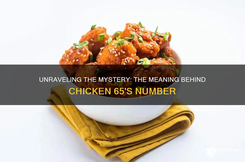 what does 65 in chicken 65 mean