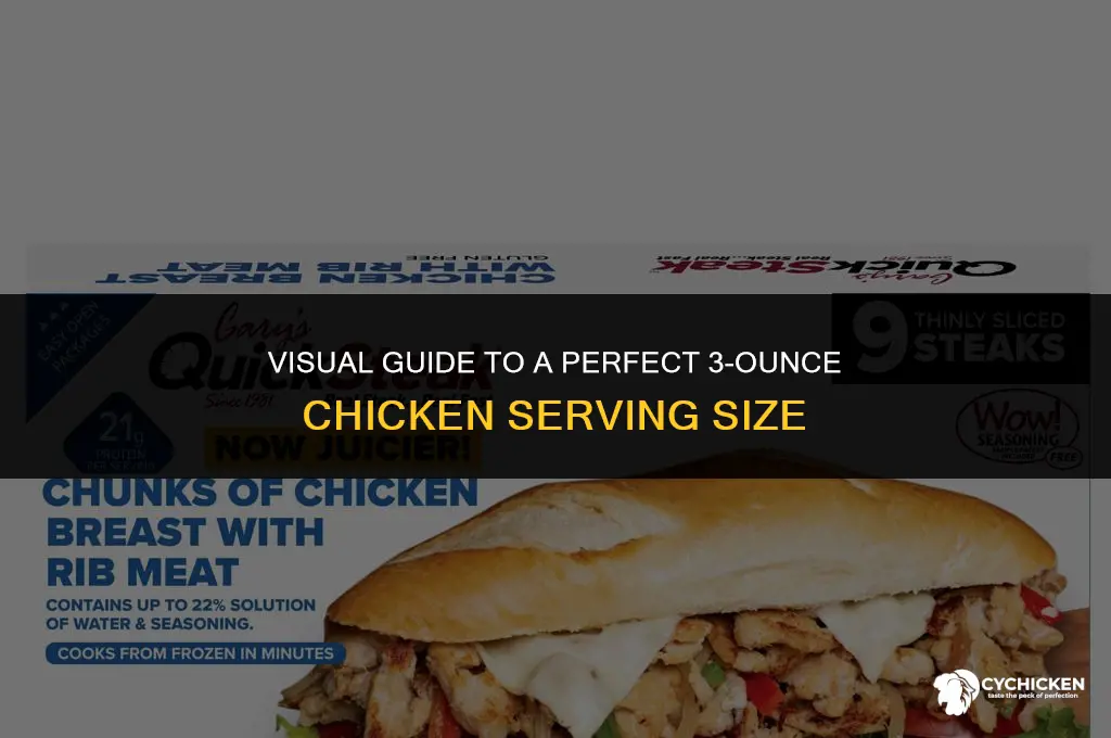what does a 3 ounce serving of chicken look like