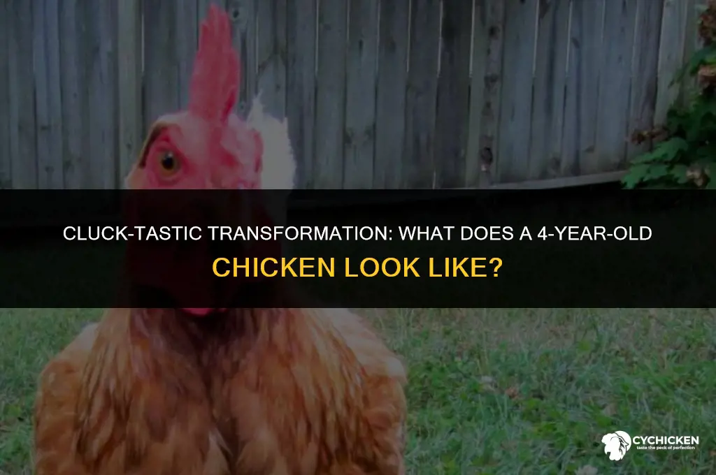 what does a 4 year old chicken look like