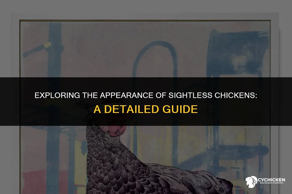 what does a blind chicken look like