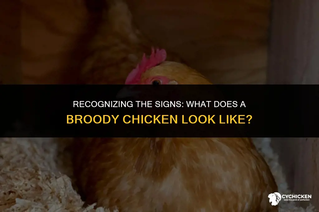 what does a broody chicken look like