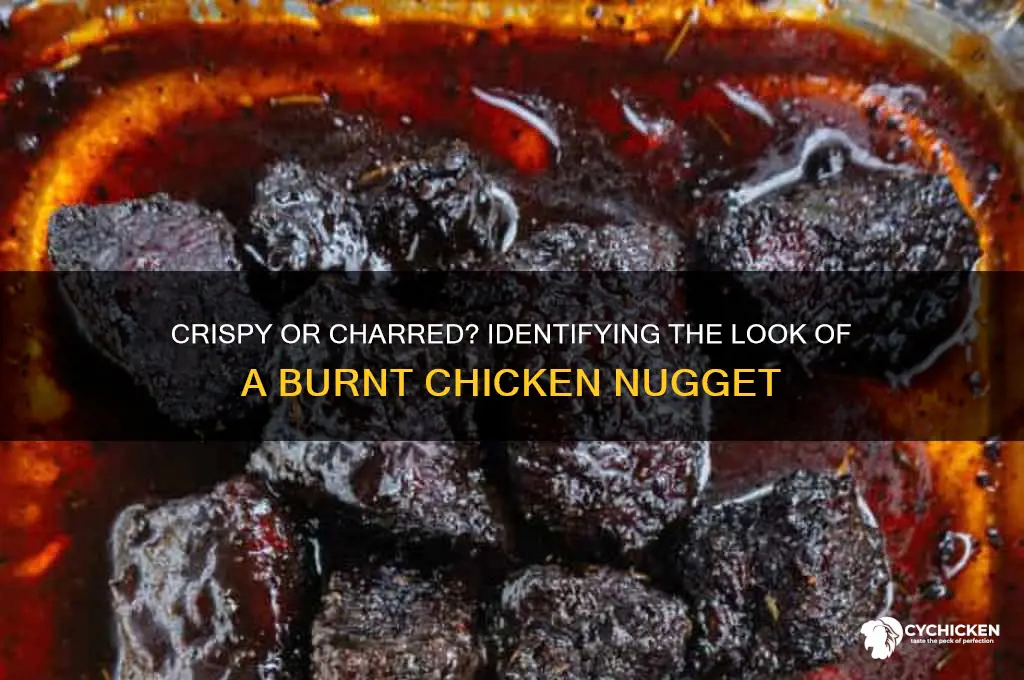 what does a burnt chicken nugget look like