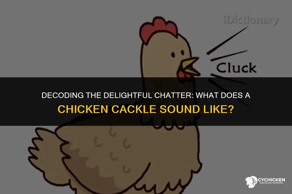 what does a chicken cackle sound like