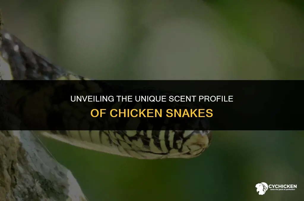what does a chicken snake smell like