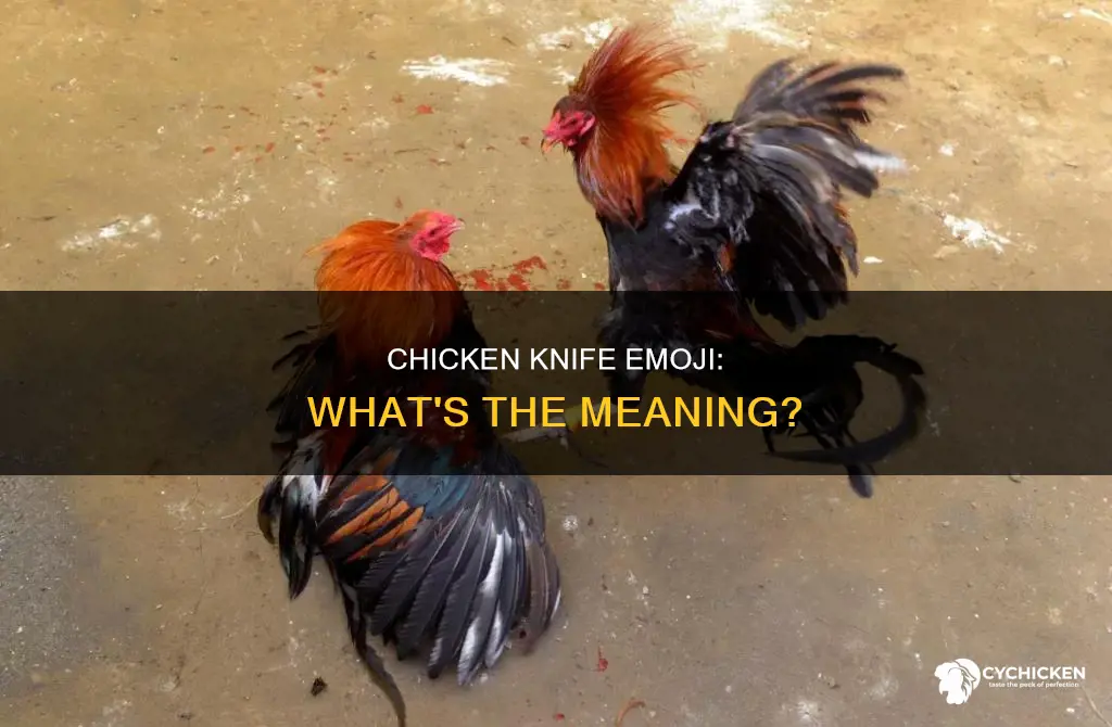 what does a chicken with a knife emote means