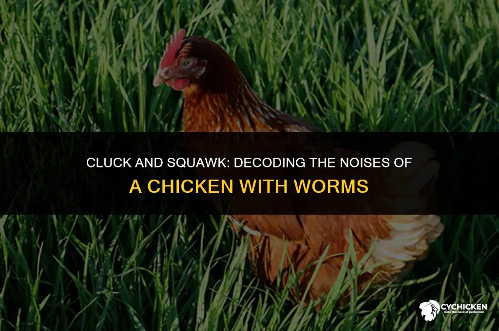 what does a chicken with worms sound like