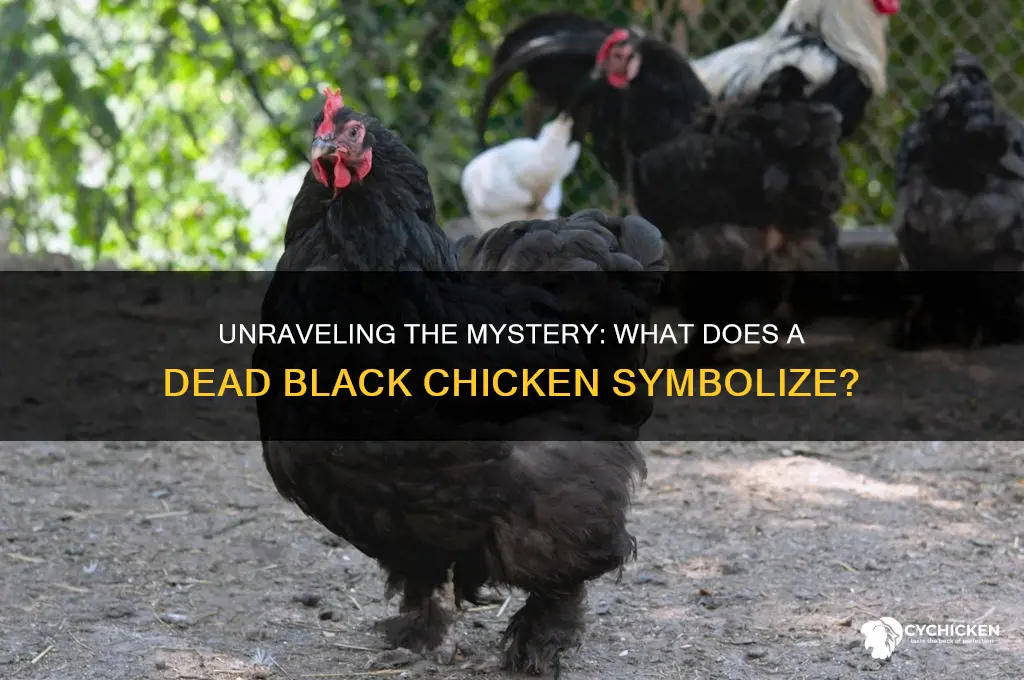 what does a dead black chicken mean
