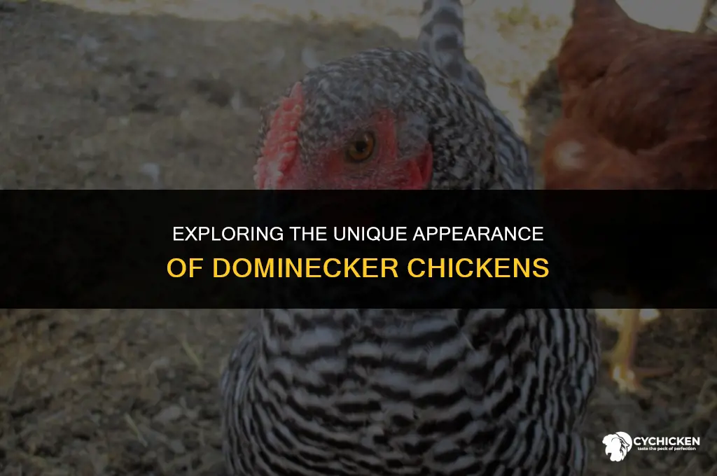 what does a dominecker chicken look like
